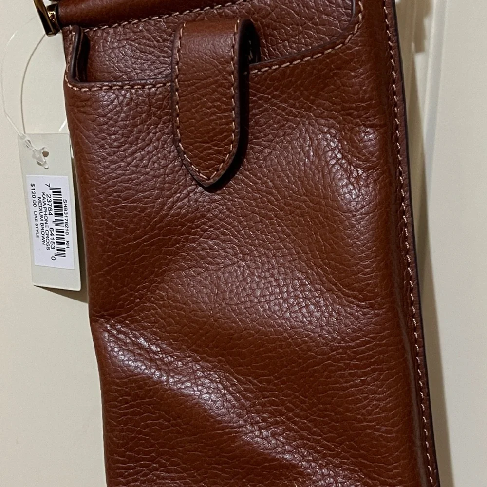 Fossil Rich Brown Leather Phone Holster